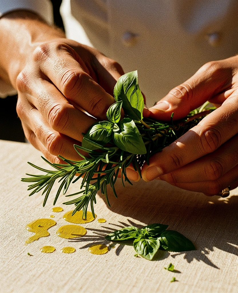 Selezione di ingredienti freschi mediterranei